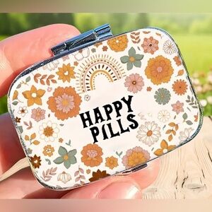 Happy Pills 2-Compartment Travel Pill Container